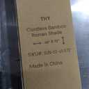 THY COLLECTIBLES Cordless Bamboo Roman Window Blind Sun Shade, Light Filtering Roman Shades with 8" Valance