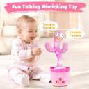 SANJOIN Dancing Talking Cactus Toy for Baby Toddlers, Baby Girl Toys 18 Months+, Adjustable Volume, Mimicking, Recording & Singing. Baby Toys for Girls, Interactive Gifts for 1 Year Old Girl