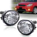 Fog Lights Assembly for 2003 2004 2005 2006 2007 2008 Toyota Matrix Replacement Kit for 2003-2008 Pontiac Vibe 2004-2009 2010 Scion TC with 9006 12V 55W Halogen Bulbs Clear Lens