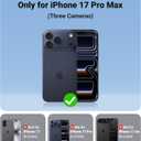 for iPhone 17 Pro Max Case [Full Camera Protection][Military Grade Shockproof], for 17 Pro Max Phone Case [Anti-Yellowing][Ultra Slim],Case for iPhone 17 Pro Max 6.9, Frosted HotPink