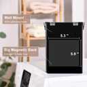 SUBEKYU Metal Magnetic Lint Bin for Laundry Room, Wall Mounted Lint Box Holder Trash Can with Lid for Dryer, Black