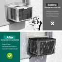 Window Air Conditioner Cover for Outside, Waterproof Window AC Unit Cover & Detachable Drip Cushions Reduce Noise, All Seasons AC Protect Against Leaves, Weeds, and Debris(21.5Wx16Dx15H)