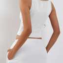 Women Y2k Floral Print Spaghetti Strap Crop Tank Tops Cute Boat Neck Tight Fitted Sleeveless Camisole Going Out (M)