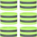 2 x Reflective Bands for Night Walking Reflective Arm Bands Reflective Bands for Outdoor Cycling, Hiking, Jogging, Motorcycle Riding or Running, Reflective 6