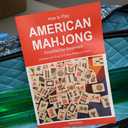 American Mahjong Game Set, 166 Quality White Tiles, 4 All-in-One Color Rack/Pushers, Mahjong Tile Set with Light Blue Printed Carrying Bag