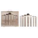 Real Techniques 9 Piece Au Naturale Makeup Brush Set, For Liquid, Cream, & Powder Eyeshadow, Foundation, Blush, Bronzer & Contour, Travel Friendly Brushes, Gift Set, Cruelty-Free Bristles