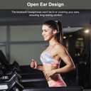 Bluetooth Headphones, Bluetooth V5.4 Wireless Headphones with Noise Cancelling Mic, 12H Playtime, 15.4mm Diaphragm Driver, Open Ear Headset for Office Meeting Running Cycling Driving (Pink)