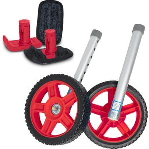 Top Glides 8" Off-Road Walker Wheel Kits with Flexfit Walker Ski Glides (Red)