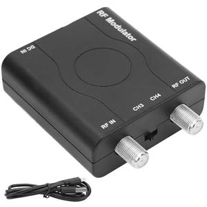 HDMI RF Modulator Adapter, RF Modulator HDMI Coaxial Converter, Support NTSC Format Output, 1080P PLL Control VHF Working Frequency