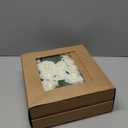 Ling's moment Artificial Flowers 50Pcs Ivory Roses Decor w/Stems,3" DIY Foam Floral for Wedding Bouquet/Centerpieces, Outdoors Party Backdrop, Room/Table, and Garden/Pot Decorations