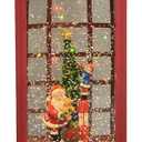 Christmas Snow Globe Lantern Musical Santa Snow Globes with Swirling Glitter Lighted Water Lantern with 8 Songs for Christmas Decoration Gifts (Red - Santa Claus)