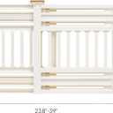 IRIS USA 24"-39" Dog Gate, Adjustable Indoor Pet Barrier, Pet Gate for Puppy, Small Dog, Cat, Easy Twist-to-Lock for Doorways & Stairs, Portable, Expandable, 25" Tall, White