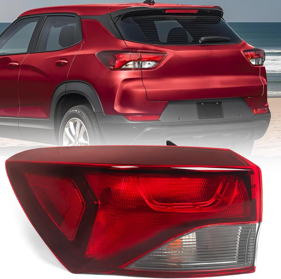 Huray Left Halogen Outer Tail Light Fit for Chevy Trailblazer L/LS/LT 2021-2025 LH Taillight Back lamp Rear Brake Lamp Assembly OE Style Replacement for GM2804147 (Driver Side)