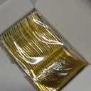 100 Count Heavy Duty Gold Plastic Forks Disposable, BPA-Free, Heat Resistant, Solid and Durable Premium Plastic Disposable Forks for Party Supply