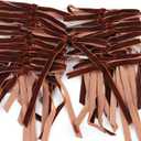 2 x Brown Velvet Ribbon Christmas Bow 5 x 7 Inches Premade Brown Bows for Christmas Tree Hanging Decorations Gift Wrapping Wreaths Crafts Outdoor Indoor Home Decor Wedding, Pack of 24