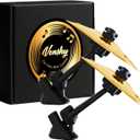 Fun Air Vent Clips Drum Cymbal, Easy Clip-On Mini Cymbal for Music Lovers, Compact Durable Car Accessory for All Types Of Vehicles (Golden, 2PCS)