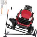 VEVOR Ride on Lawn Mower Lift Jack, 880 Lbs Weight Capacity, Telescopic Maintenance Jack with Crank Handle & Power Tool Handle, Foldable Lawn Tractor Lifter for Lawn Mowers and Garden Tractors, Black