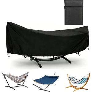 Hammock Cover Waterproof | Heavy Duty 420D Oxford Fabric, Windproof UV Resistant, All Season Protector, Fits Most Hammocks with Stand