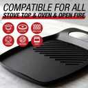 Techwood Stove Top Griddle, 17"X11" Nonstick 2 in 1 Grill Plate/Griddle Pan for Indoor/Outdoor Cooking, PFOA Free, Oven & Broiler Safe, Compatible with Multiple Stovetops, Dishwasher Safe