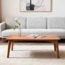 JIKUGO Bamboo Folding Coffee Table No Assembly Required Japanese Floor Table for Bedroom Living Room, Walnut, 26 x 15.8 x 11.8 Inches, Large