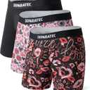 SEPARATEC Valentines Day Underwear For Men Dual Pouch Boxer Briefs Soft & Moisture Wicking Rayon From Bamboo Underwear men (Small, C1 - Printed - Sexy Kiss - 3 Pack)