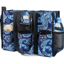 TOPDesign Utility Water Resistant Tote Bag with 13 Pockets, Top Zipper Closure & Thick Bottom Support, for Working Women