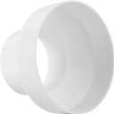 CABAX Duct Reducer 6 to 4 inch Air Duct Adapter HAVC Pipe Connector for Inline Ventilation System (150mm to 100mm), White