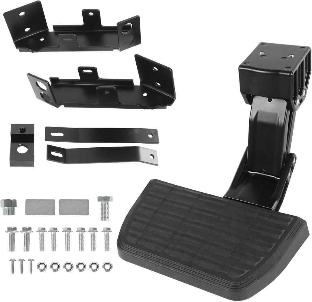Retractable Truck Side Bed Step Compatible with 2017-2022 Ford F250 F350 Super Duty Folding Side Bed Step Replace# 75413-01A