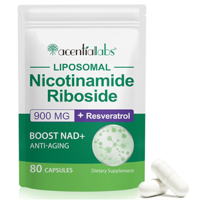 NAD Nicotinamide Riboside Resveratrol 900mg, NAD Supplement Support Cellular Health, Anti-Aging, Energy, Focus - 80 Capsules, Exp Date: 11/23/27