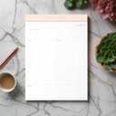 Day Designer Premium Planning Pad with Daily Planning Page Featuring Hourly Schedule, To Do-List, Notes and more. Blush Trim | 7 x 9 | expertly crafted for functional planning, seamless organization, and effortless style (Desktop Notepad - 7" x 9", Blush)