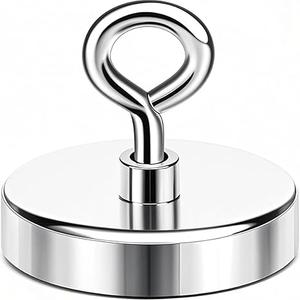 Magnet 2 Inches 350 Lbs Strong Magnets Fishing Nail Removal Tool Pickup Super Heavy Duty Security Large Tags Neodymium Big Remover Powerful Strongest Clothes Magnetic High Power (50mm)