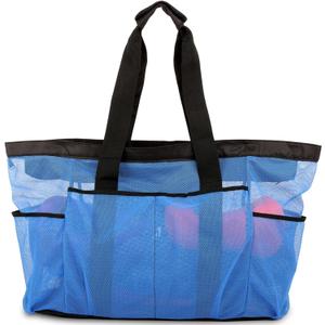 Extra Large Beach Bag Mesh Tote with Zipper and Pockets Ideal for Your Family Cruise/Beach Vacation Essentials | Extra Large, with Zipper, and Pockets