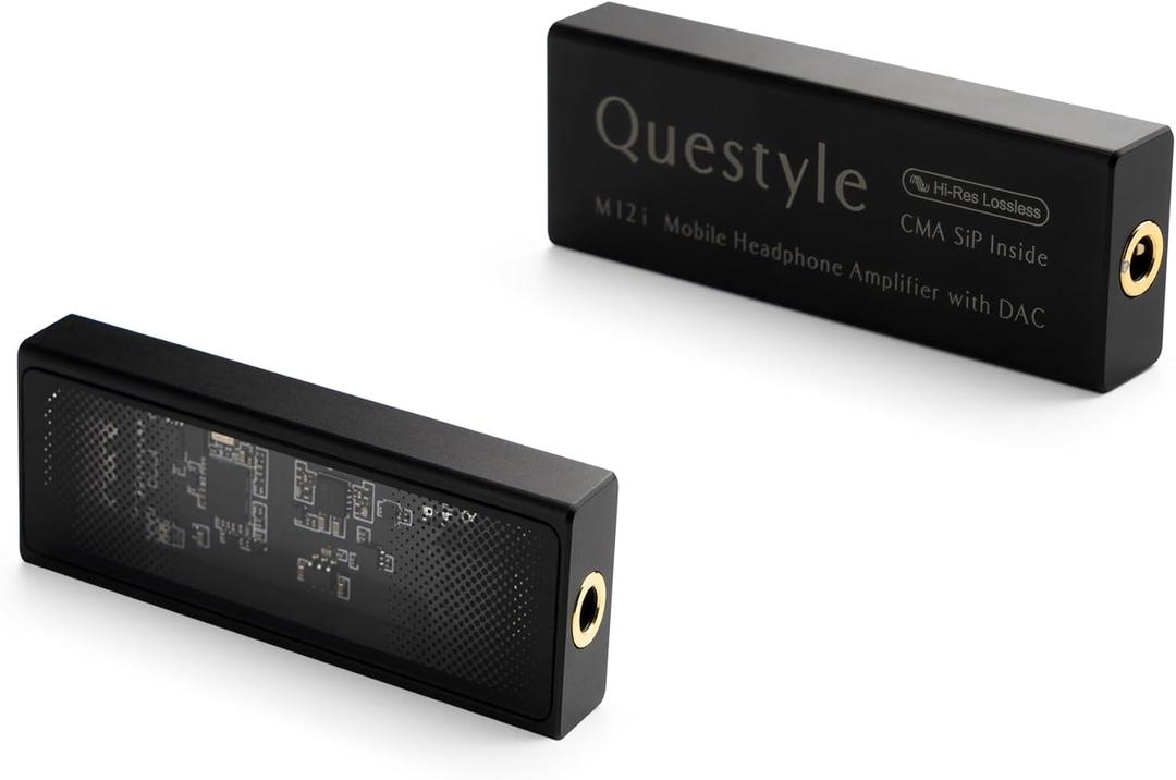 Questyle M12i HiFi Headphone Amplifier [MFi Certified] Portable USB DAC Lossless Mini Audio Amps Supports PCM 768kHz/DSD512 with 3.5mm Outputs High Resolution for Smartphones/PC/Laptops
