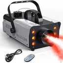 Fog Machine 1200W Smoke Machine 6000CFM & 6 LED RGB Lighting with Remote for Christmas Halloween Wedding Stage Stage DJ Disco Party Stage