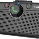 Bluetooth  Car Speaker, Handsfree Bluetooth Speakerphone for Cell Phone, Motion Auto On, Support Voice Assistant for Android and iOS, Wireless Audio Car Kit with Visor Clip