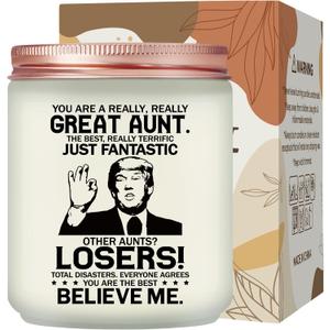 Maybeone Aunt Gifts from Niece Nephew - Christmas Mothers Day Gift for Aunt - Lavender Scented Candle