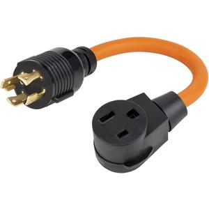 1.5-Feet Nema L14-30P to 6-50R Adapter Cable 125/250V Heavy Duty STW 10AWG 6-50 Welder Adapter, 30A Generator L14-30P to Welder 6-50R 50A Lock in 30Amp to 50Amp Welder