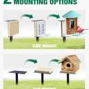 Breeze Touch 108in Heavy Duty Bird Feeder Pole with Squirrel Proof Baffle, 4 Shepherd Hooks, Garden Pole for Bird Watching