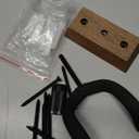 Pongnas Guitar Wall Hanger, Easy Installation Wood Steel Rubber Instrument Hook Holder Space Saving Pretty Design Wide Compatibility for Studio (Trapezoidal Beech Wood Color)