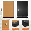 Miratino Large Bulletin Board, 36 "x 24" Cork Boards for Walls with Black Frame, Pin Display Board Vision Board for Home School Office Decor