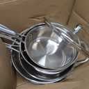 Cuisinart Chefs Classic 11-Piece Stainless Steel Cookware Set, Pots and Pans Cooking Set with Aluminum Encapsulated Base to Heat Quickly and Evenly, Cool Grip Handles, Dishwasher Safe, 77-11G