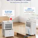 VEAGASO Dehumidifier for Basement, 32 Pints, 2500 Sq.Ft, 38dB Quiet