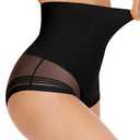 FVACPJ Shapewear Tummy Control Underwear - High Waisted Shapewear Panties Compression Body Shaping Briefs Girdle Panty Black Medium
