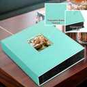 Ywlake Photo Album 4x6 400 Pockets, Leather Photo Albums Holds 400 Vertical Pictures Only Teal