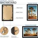 12x18 Picture Frame Set of 5, Black Poster Frame, Display Pictures 11 x 17 with Mat or 12 x 18 Without Mat for Horizontal or Vertical Wall Mounting, Wall Gallery Frame, 12x18-5PACK