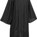 Unisex Adult Matte Graduation Cap and Gown Set with Honor Cord Gold Stoles for College School Bachelor Graduates (Black)