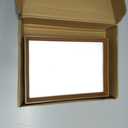 A4 Size LED Acrylic Sign Holder with Walnut Wood Base Frame, Light Up Menu Board Stand, Backlit Poster Display Light Box for Restaurants, Bars, Offices