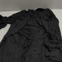 Bluetime Women Floor Length Open Front Cardigan Lightweight Long Sleeve Maxi Duster with Pockets (Medium, Black)