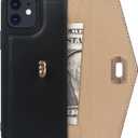 LUVI for iPhone 12/iPhone 12 Pro Case with Crossbody Neck Strap Lanyard Purse Handbag Shoulder Strap Cover PU Leather Wallet Card Holder Luxury Fashion 3D Crocodile Snake Skin Case 6.1 inch Black