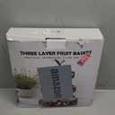 3 Tier Fruit Basket for Kitchen, Fruit Bowl Holder, Detachable Fruit Storage Baskets Stand for Counters Kitchen Countertop Dining Table